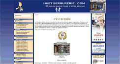 Desktop Screenshot of huet-serrurerie.com